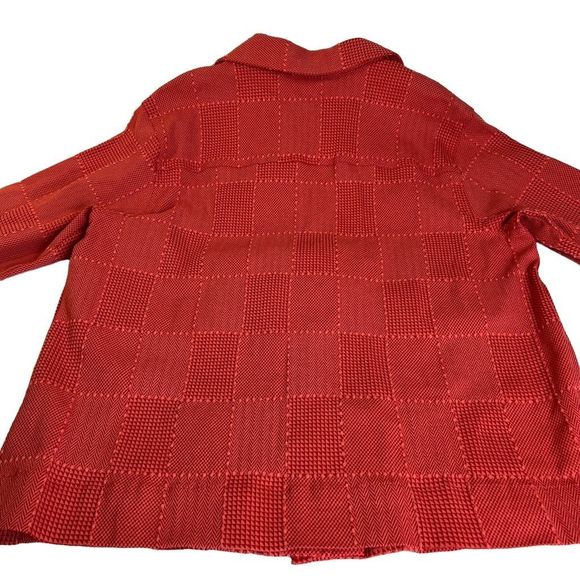 Coldwater Creek‎ Women's Coral / Red Button-Down Long-Sleeve Blazer Size Medium - Picture 2 of 6